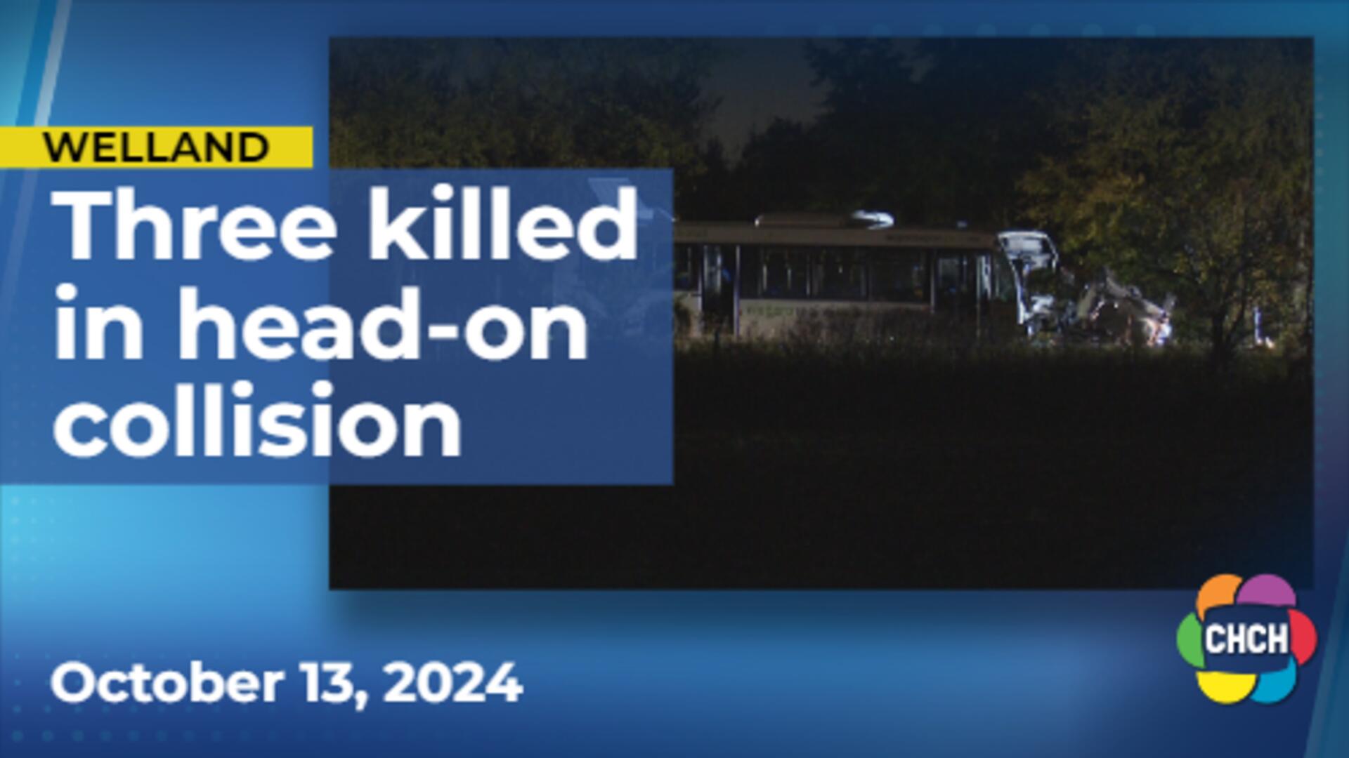 Three killed in head-on collision in Welland