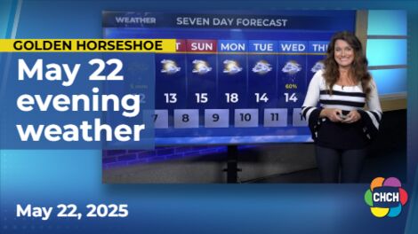 Evening weather forecast for May 22, 2025