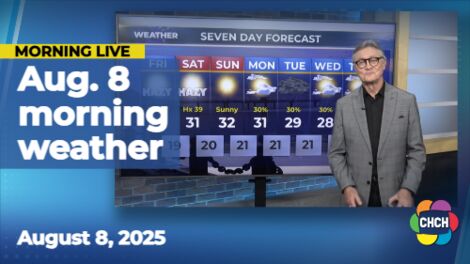 Morning weather forecast for Aug. 8, 2025