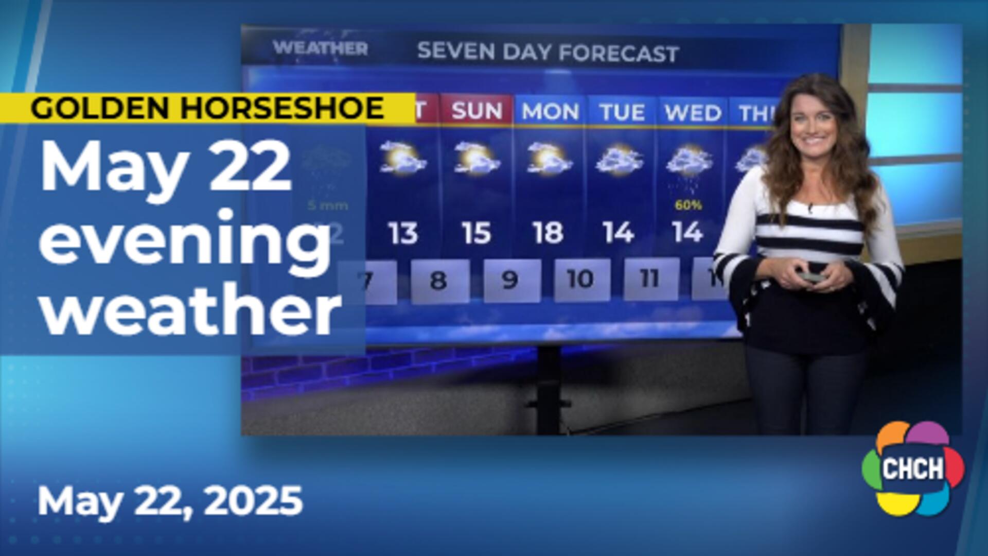Evening weather forecast for May 22, 2025