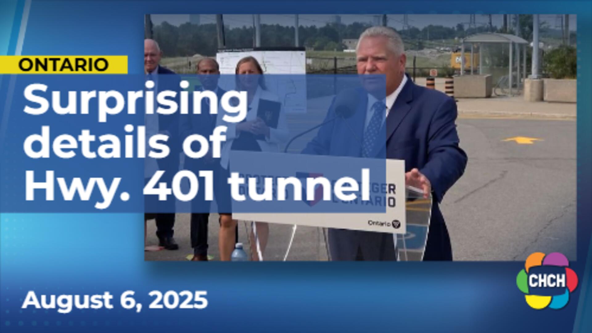 Doug Ford unveils plans for three-level tunnel under Hwy. 401, lacks feasibility report