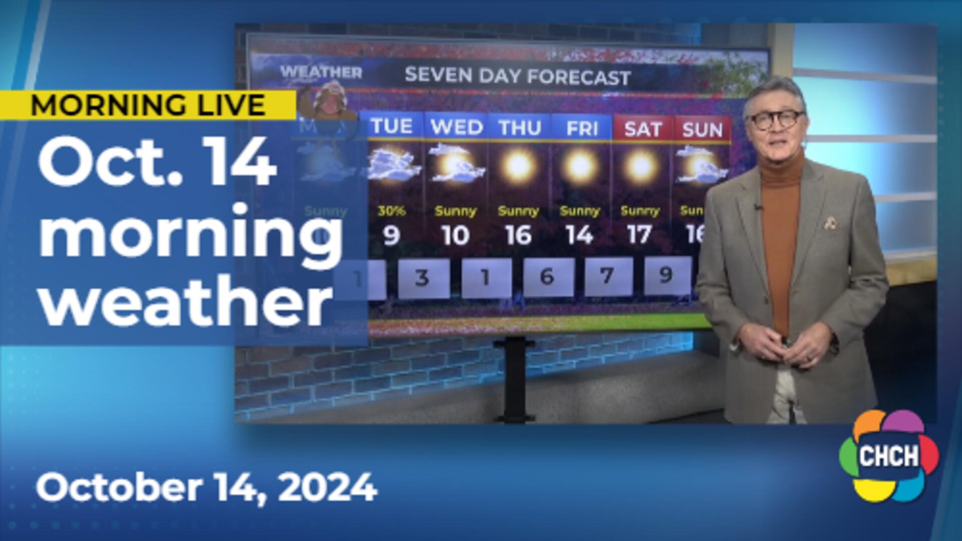 Morning weather forecast for October 14, 2024