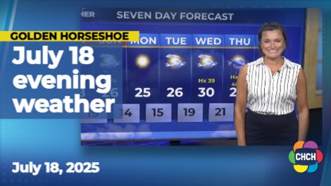 Evening weather forecast for July 18, 2025