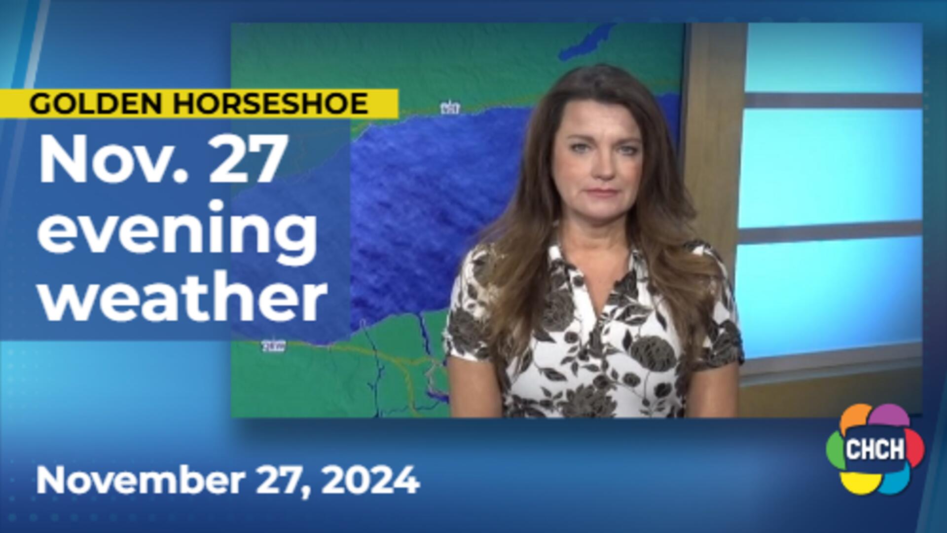 Evening weather forecast for November 27th, 2024