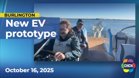 Waterloo-based ENVGO tests prototype electric hydrofoil boat on Burlington shores