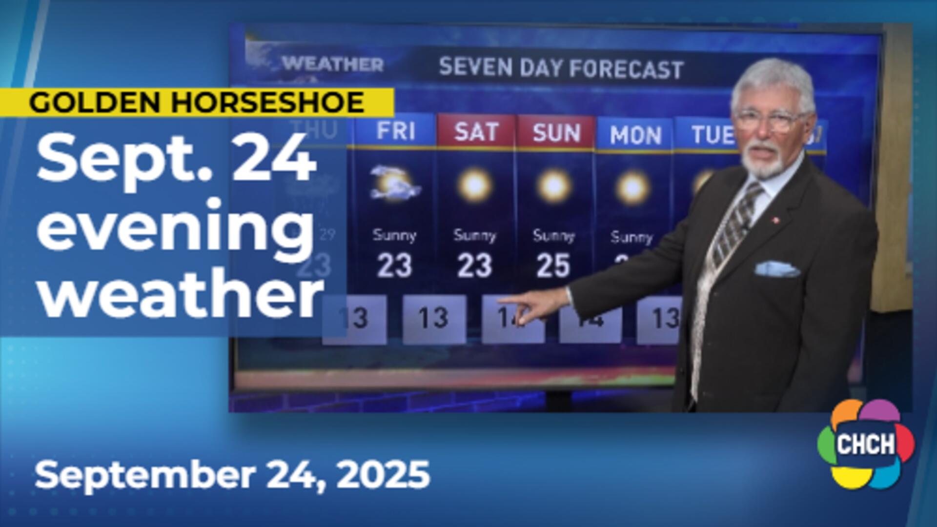 Evening weather forecast for Sept. 24