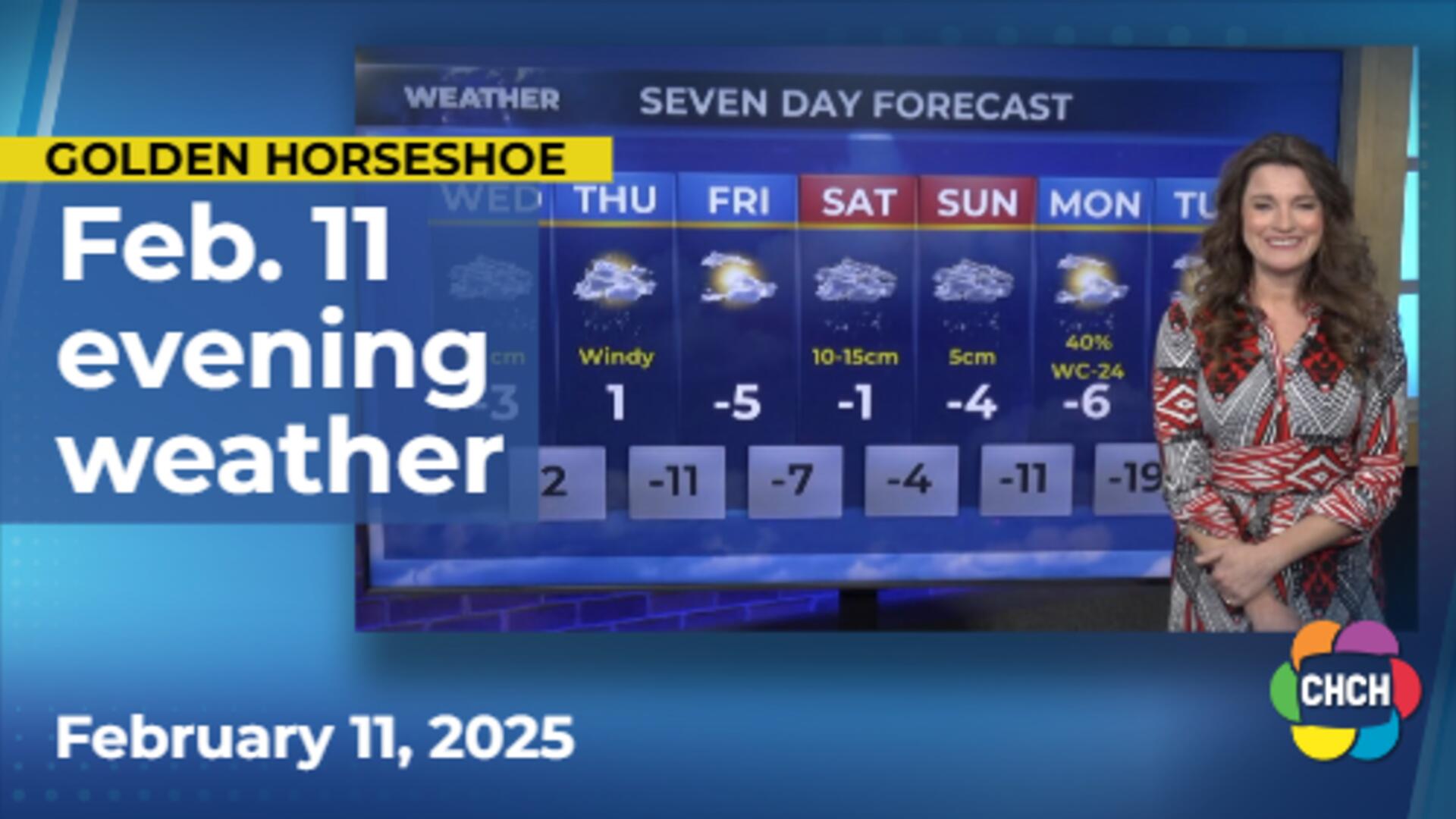 Evening weather forecast for February 11, 2025