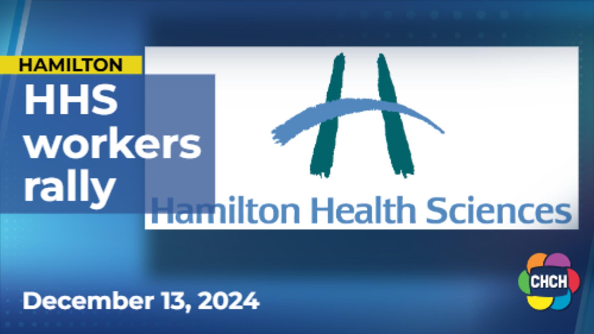 Unionized hospital workers rally outside Hamilton hospital