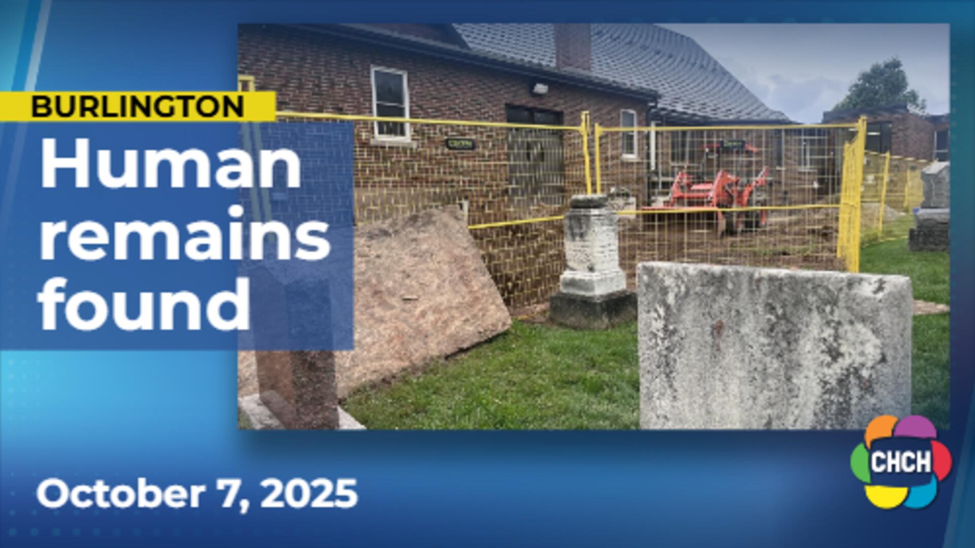 Burlington church faces high costs after human remains found under walkway