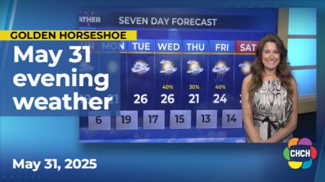 Evening weather forecast for May 31, 2025