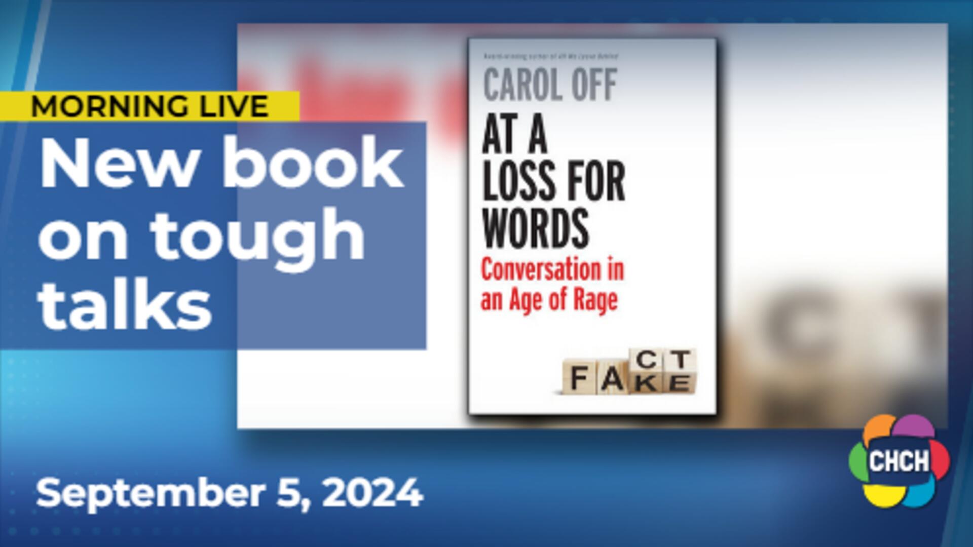 Award-winning author Carol Off is 'At a Loss for Words' in her new book