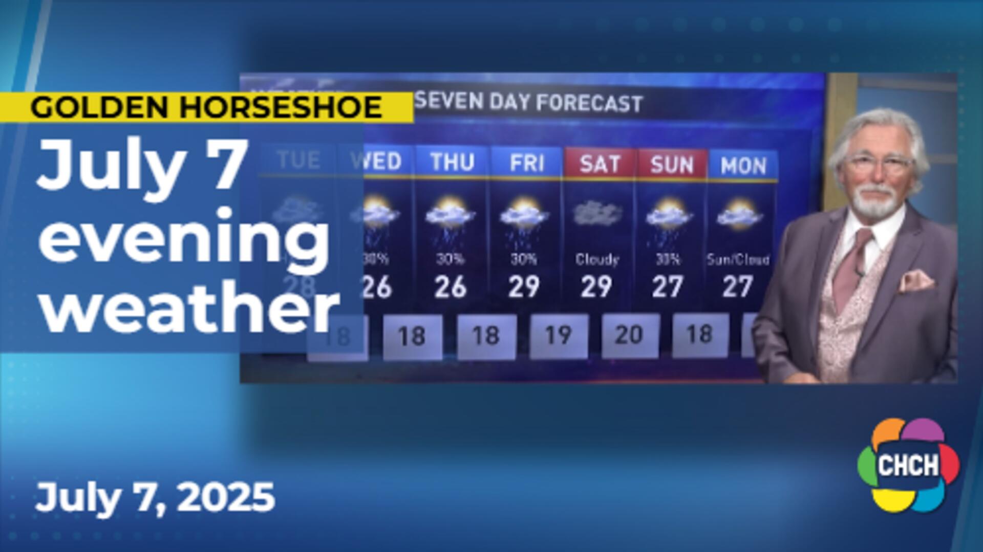 Evening weather forecast for July 7, 2025
