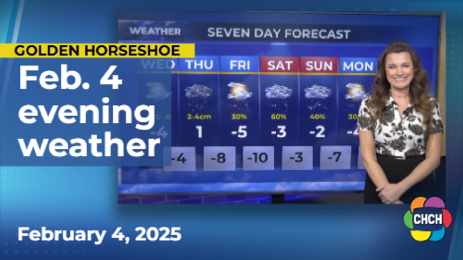 Evening weather forecast for February 4, 2025