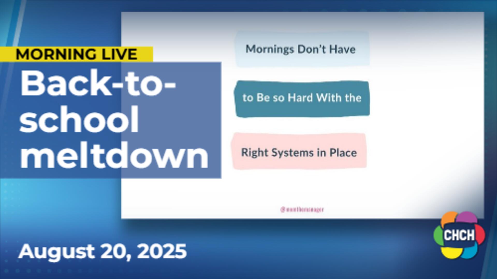 Avoiding a back-to-school meltdown