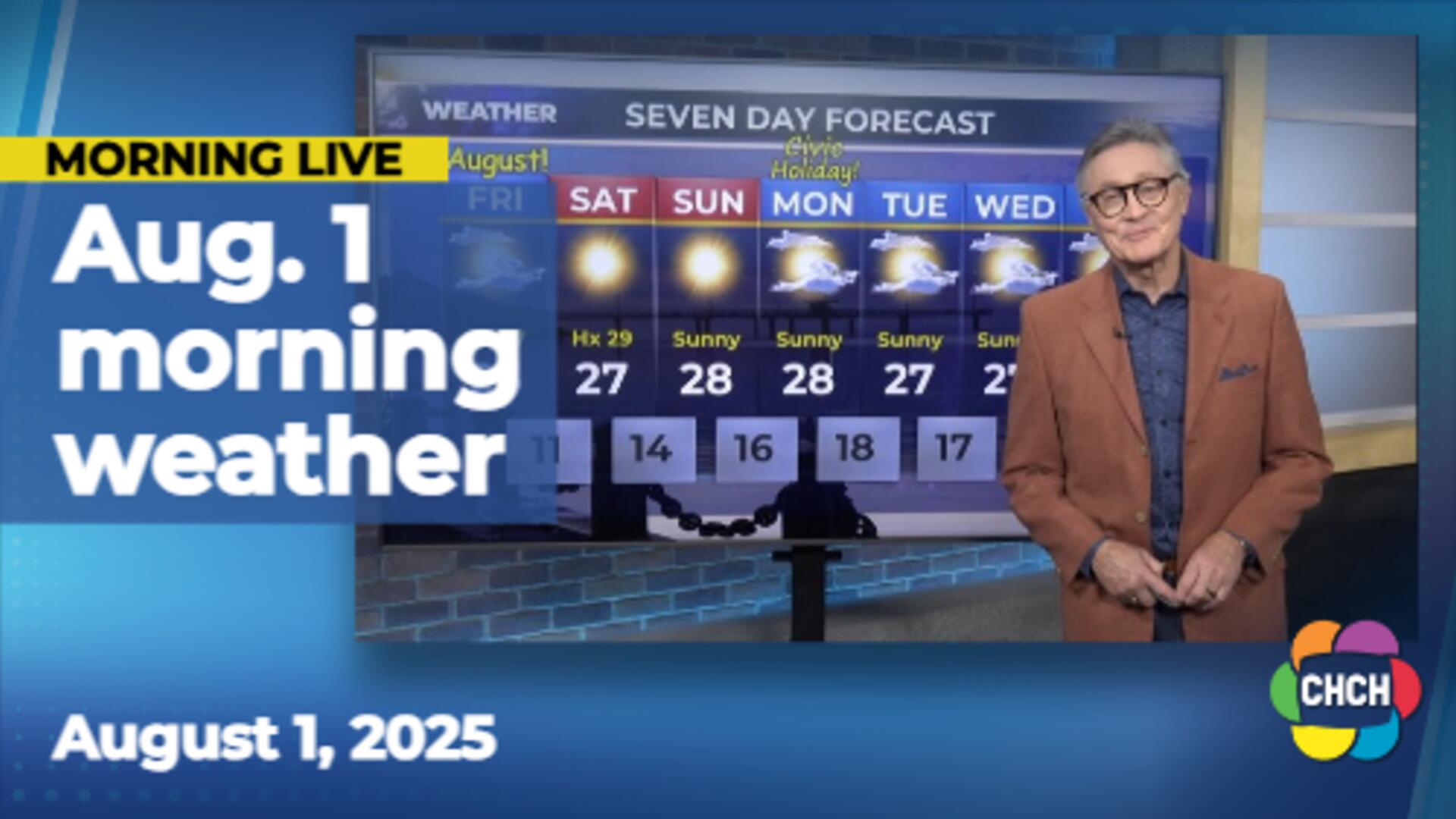 Morning weather forecast for August 1, 2025