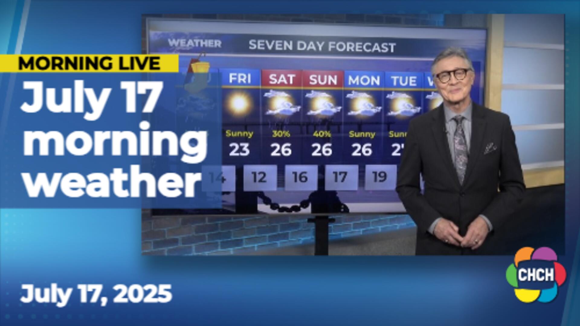 Morning weather forecast for July 17, 2025