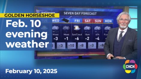 Evening weather forecast for February 10, 2025