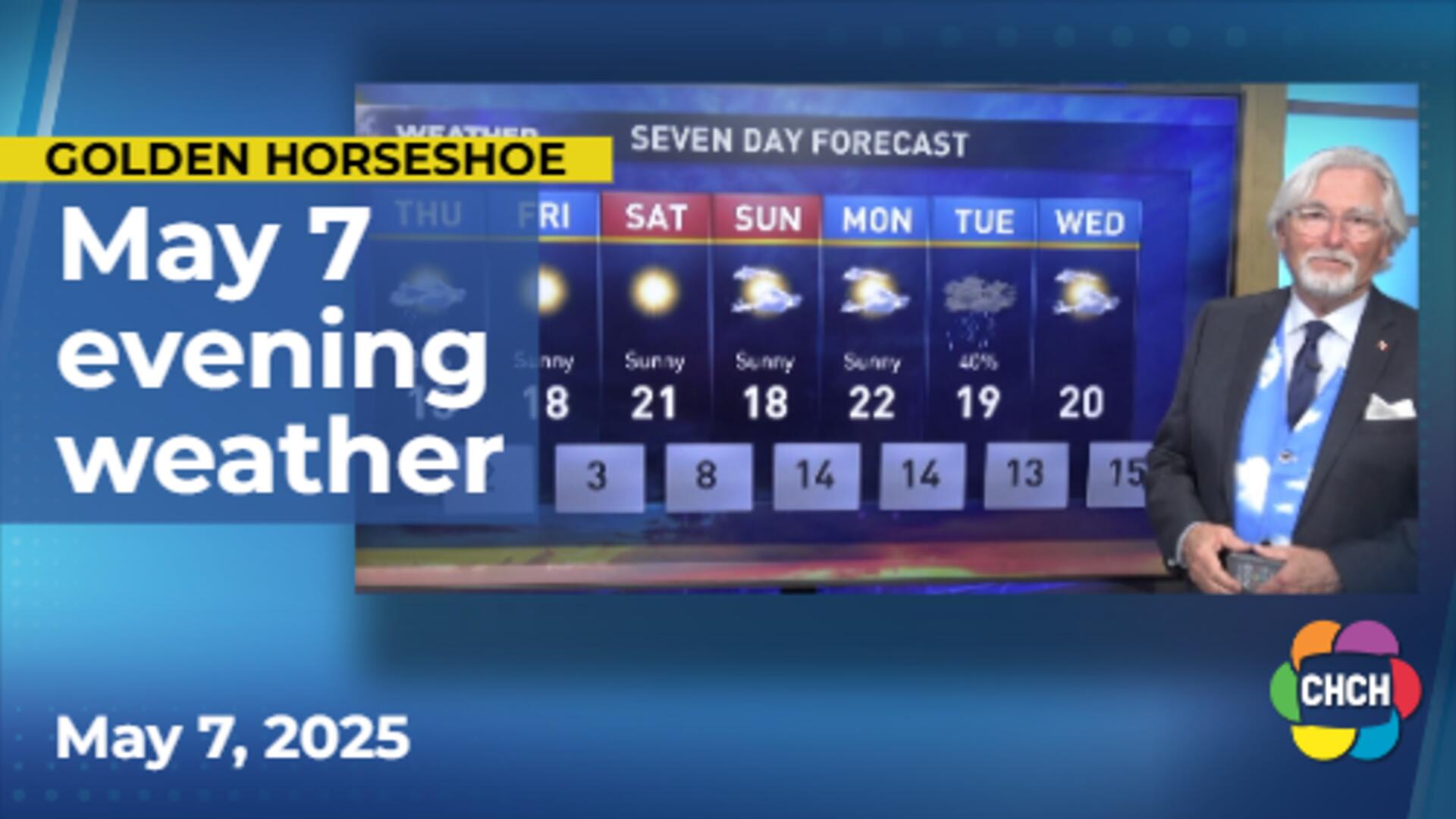Evening weather forecast for May 7, 2025