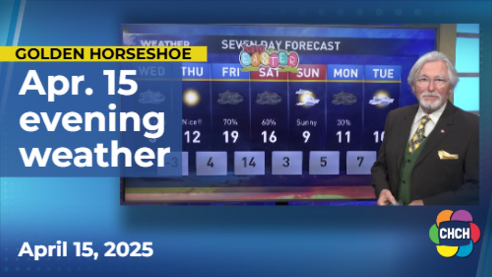 Evening weather forecast for April 15, 2025