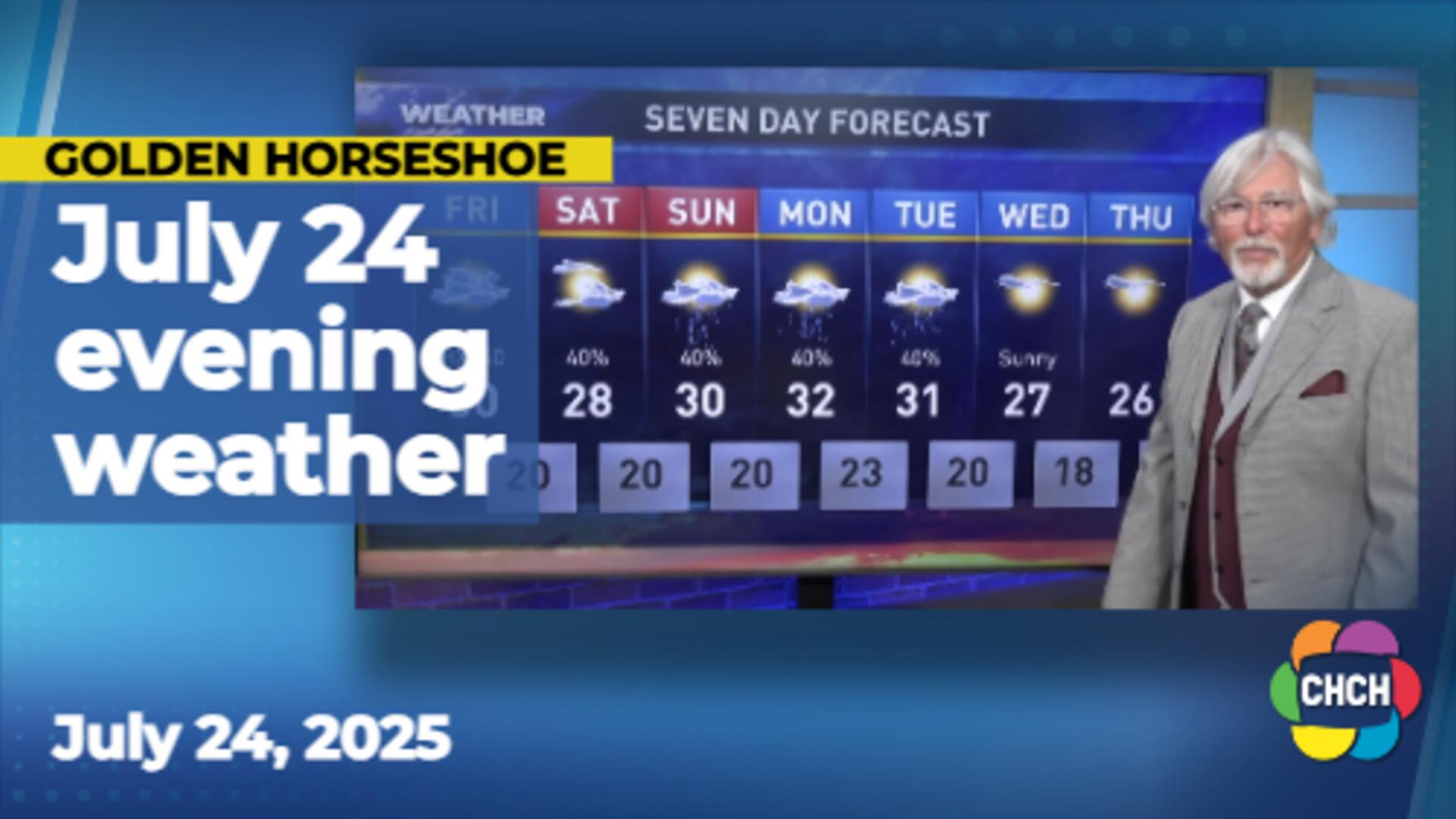 Evening weather forecast for July 24, 2025