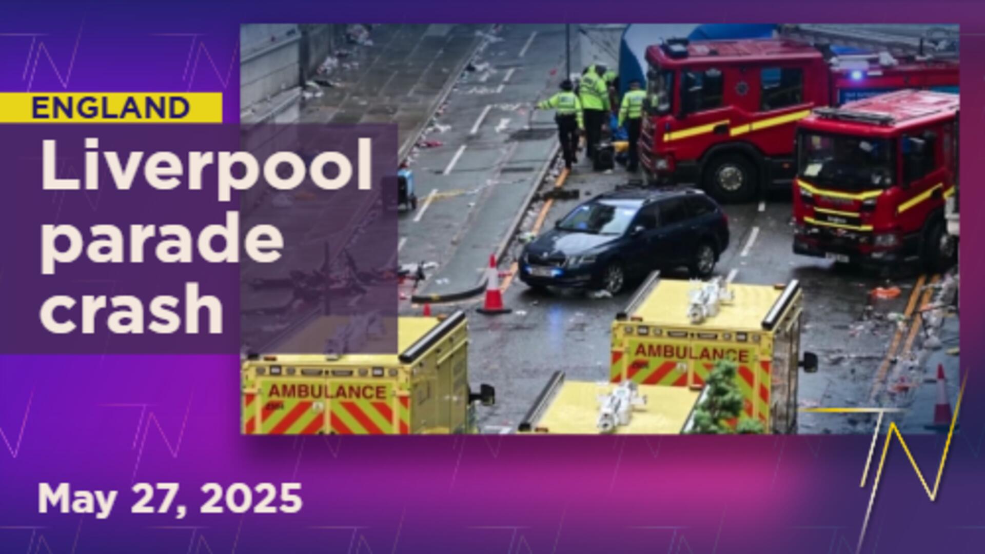 At least 65 injured, 11 hospitalized after car ploughs into fans at Liverpool parade