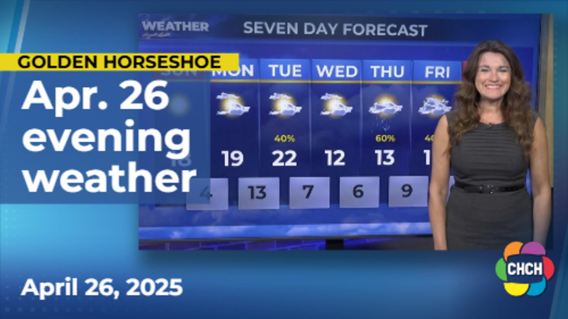 Evening weather forecast for April 26, 2025