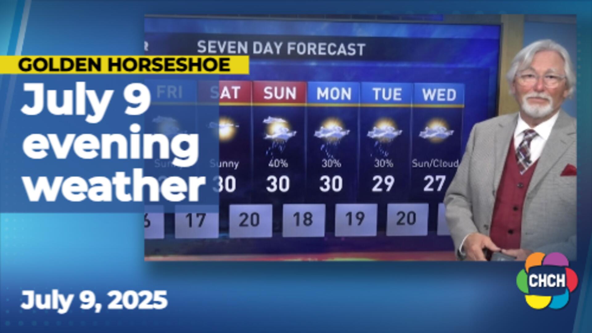 Evening weather forecast for July 9, 2025