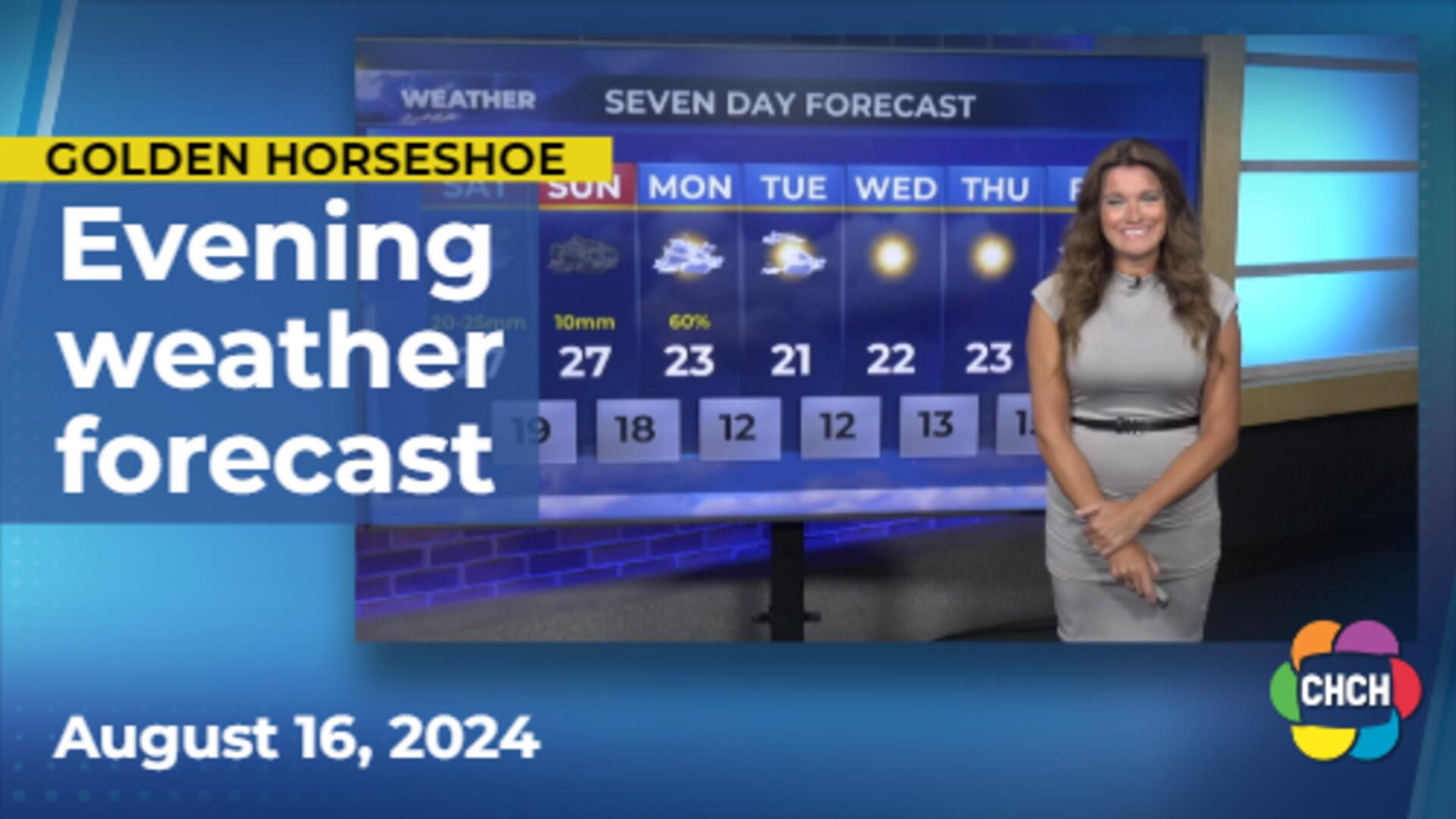 Evening weather forecast for August 16, 2024