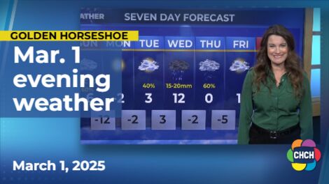 Evening weather forecast for March 1, 2025