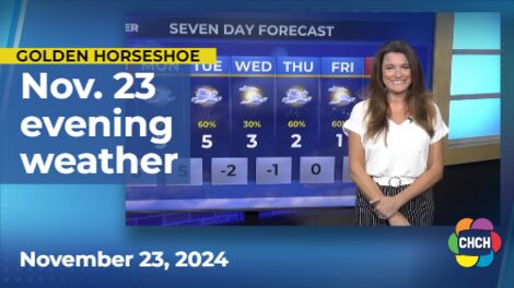 Evening weather forecast for November 23, 2024