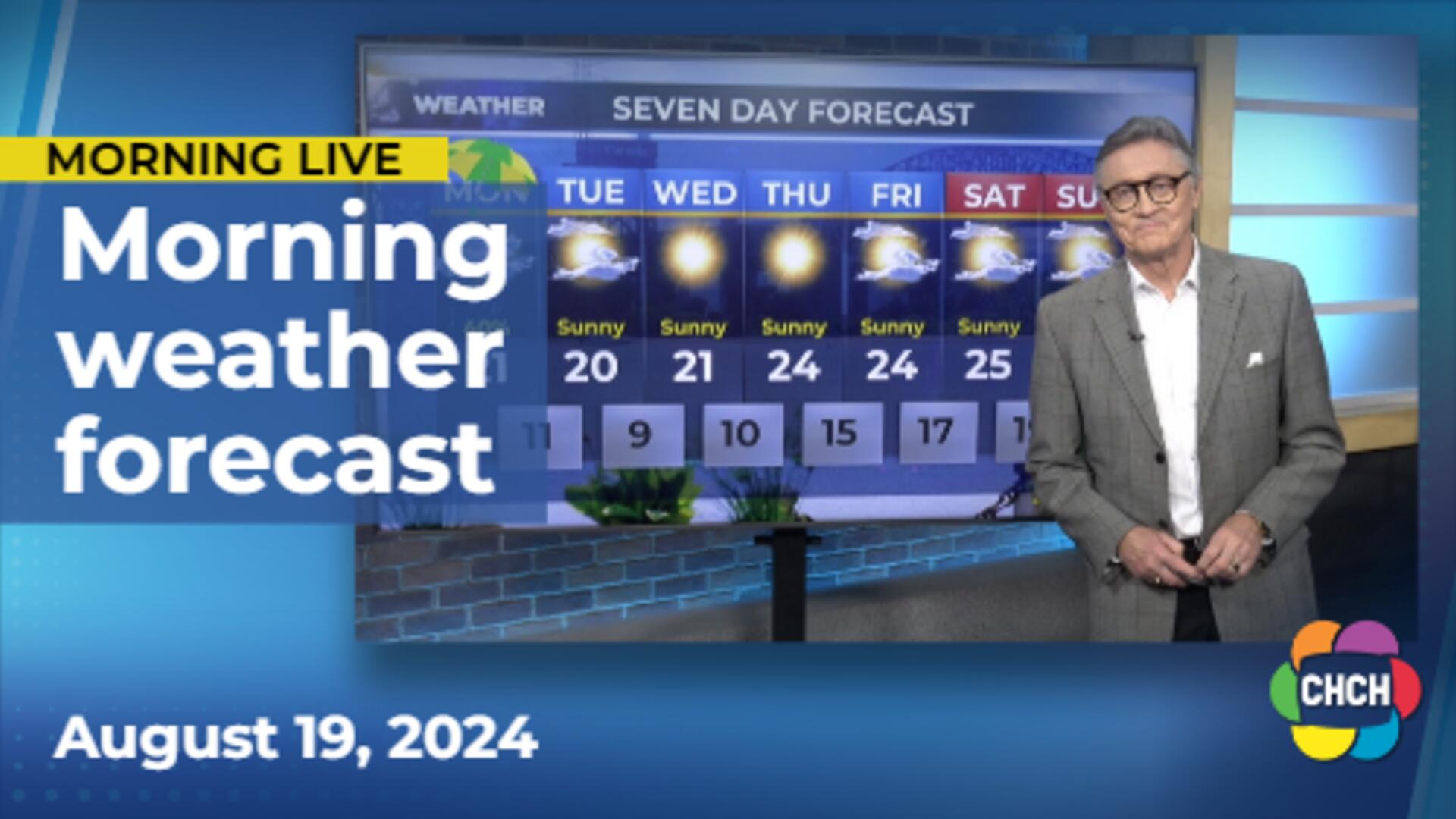 Morning weather forecast for August 19, 2024