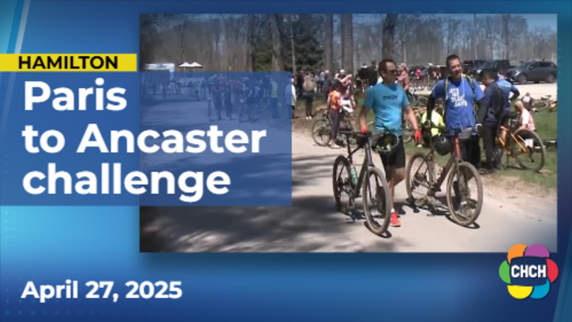 Cyclists from around the world join Paris to Ancaster challenge