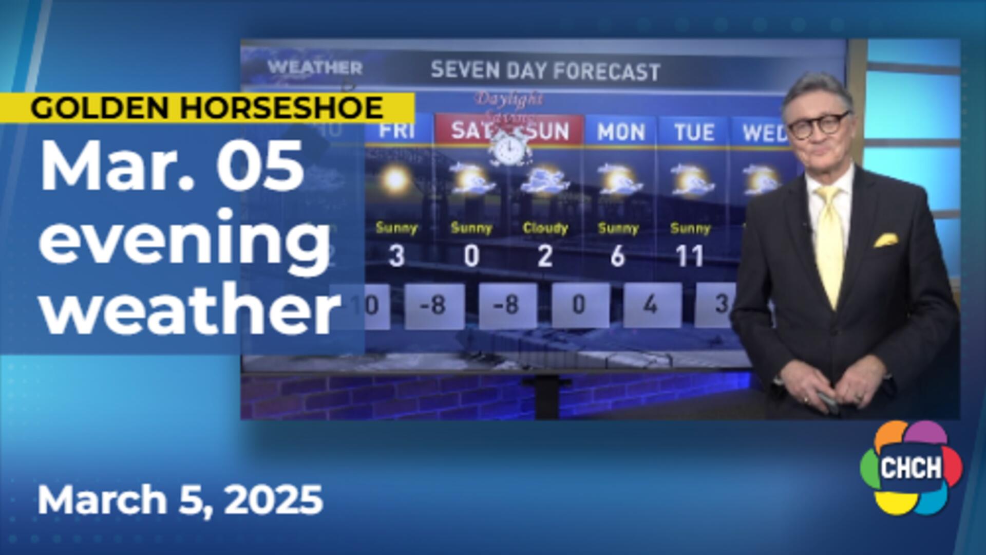 Evening weather forecast for March 5, 2025