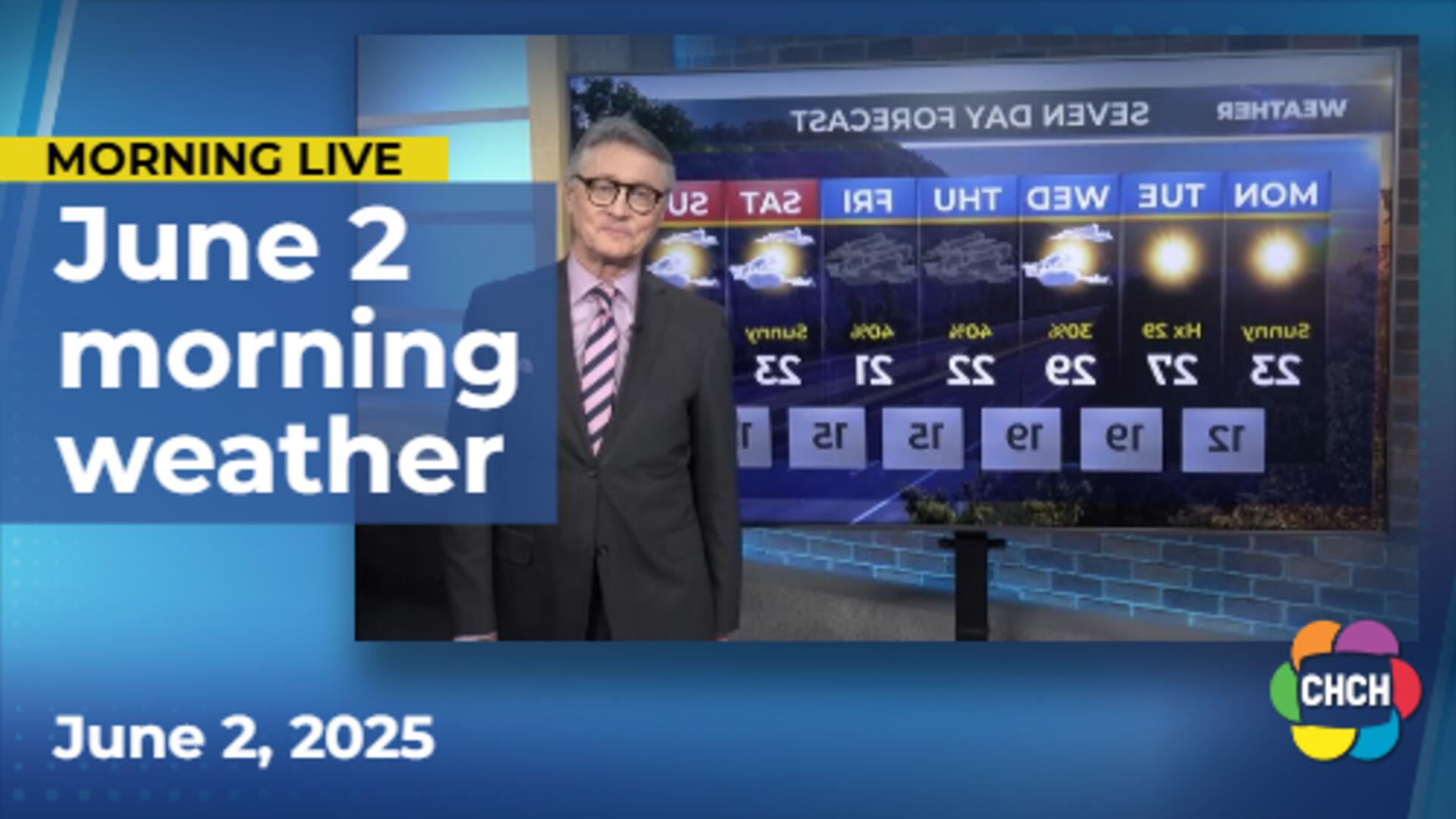 Morning weather forecast for June 2, 2025