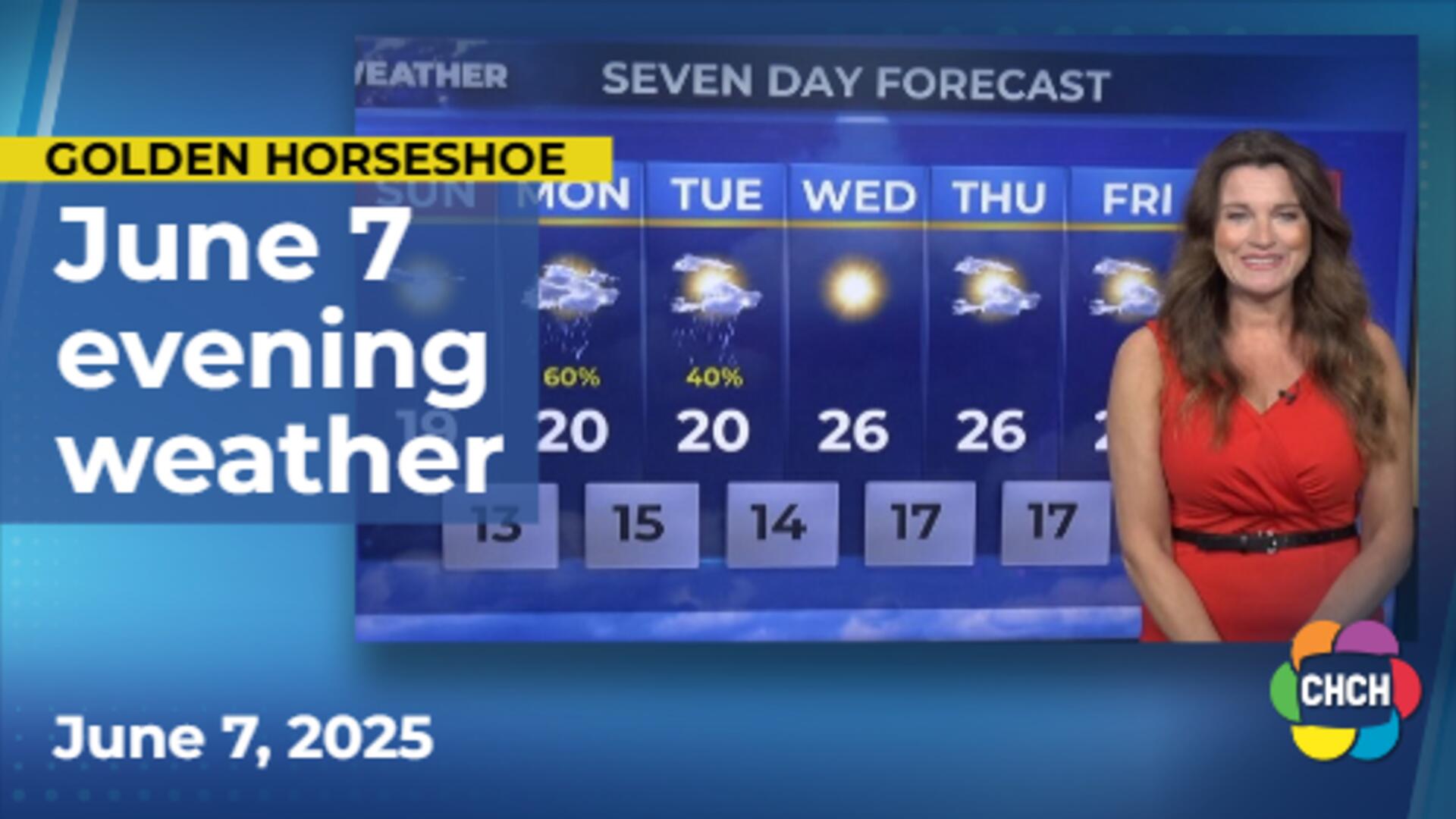 Evening weather forecast for June 7, 2025