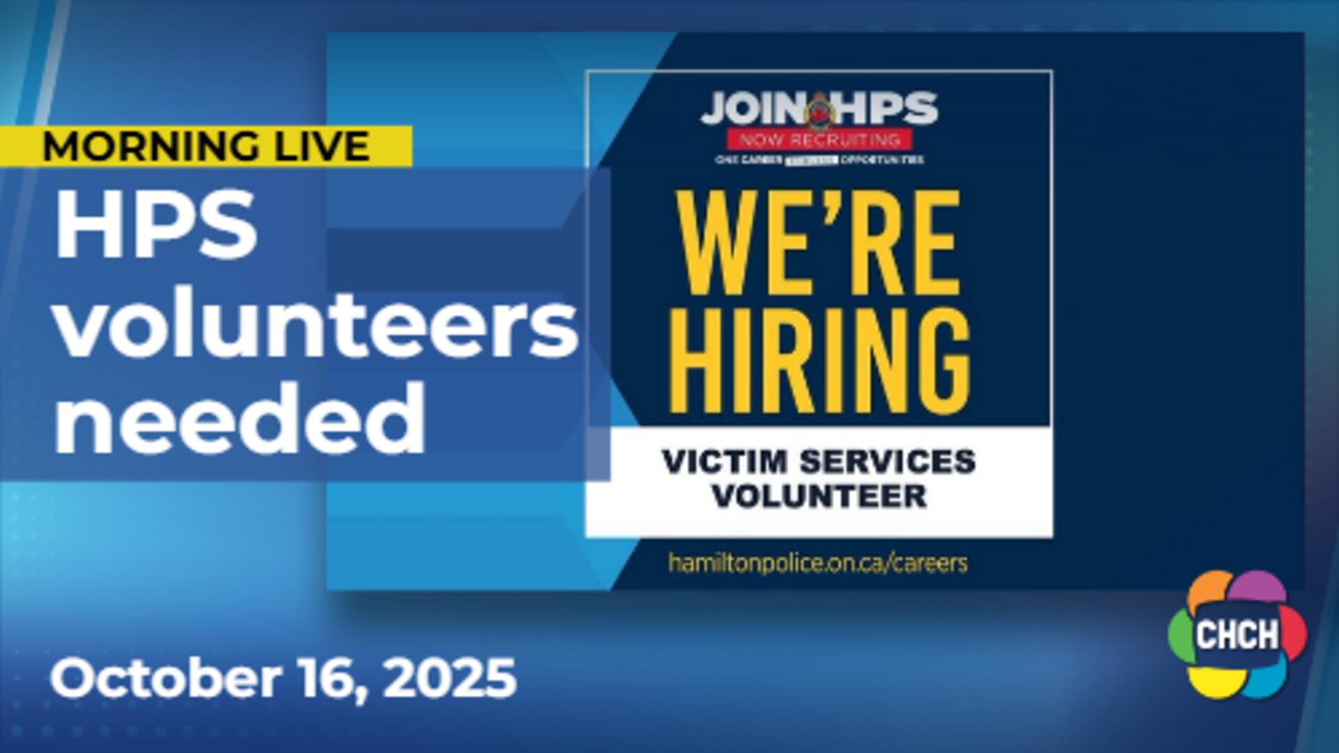 Volunteers needed for Hamilton Police Victim Services branch
