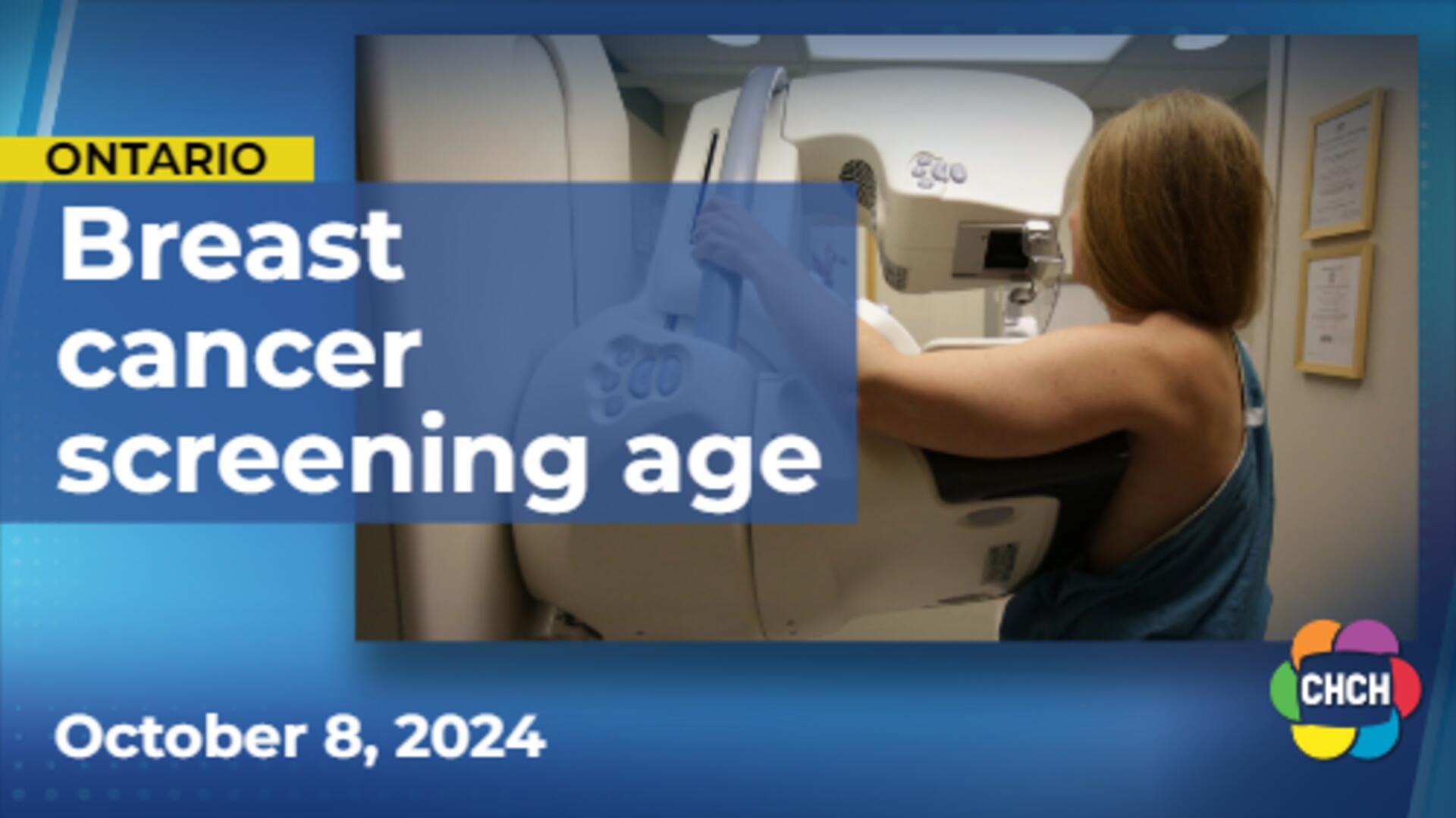 Ontario lowers mammogram self-referral age to 40 from 50