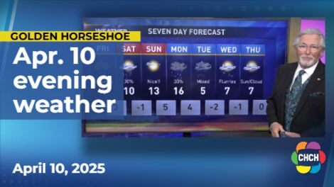 Evening weather forecast for April 10, 2025