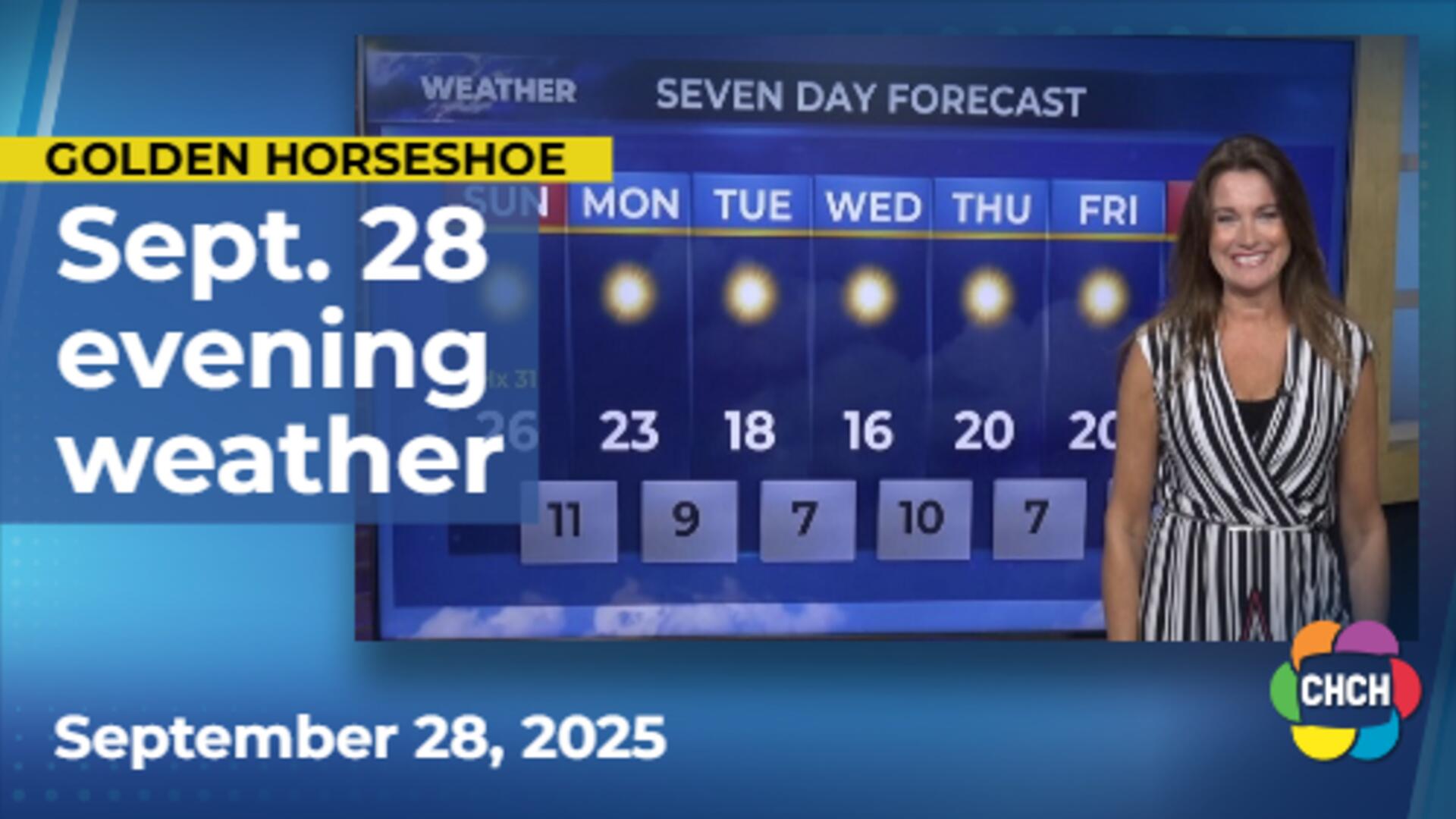 Evening weather forecast for Sept. 28