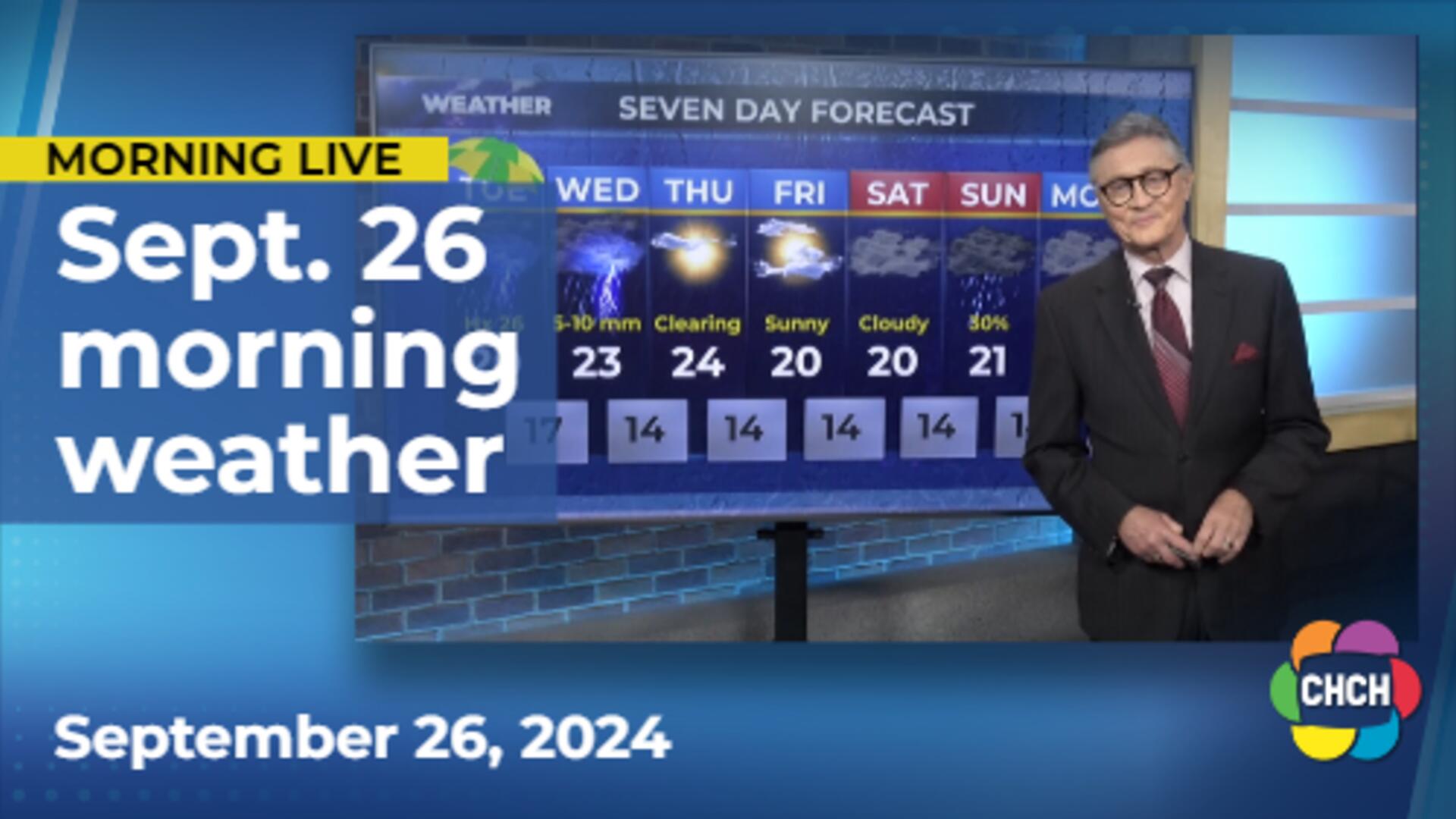 Morning weather forecast for September 26, 2024