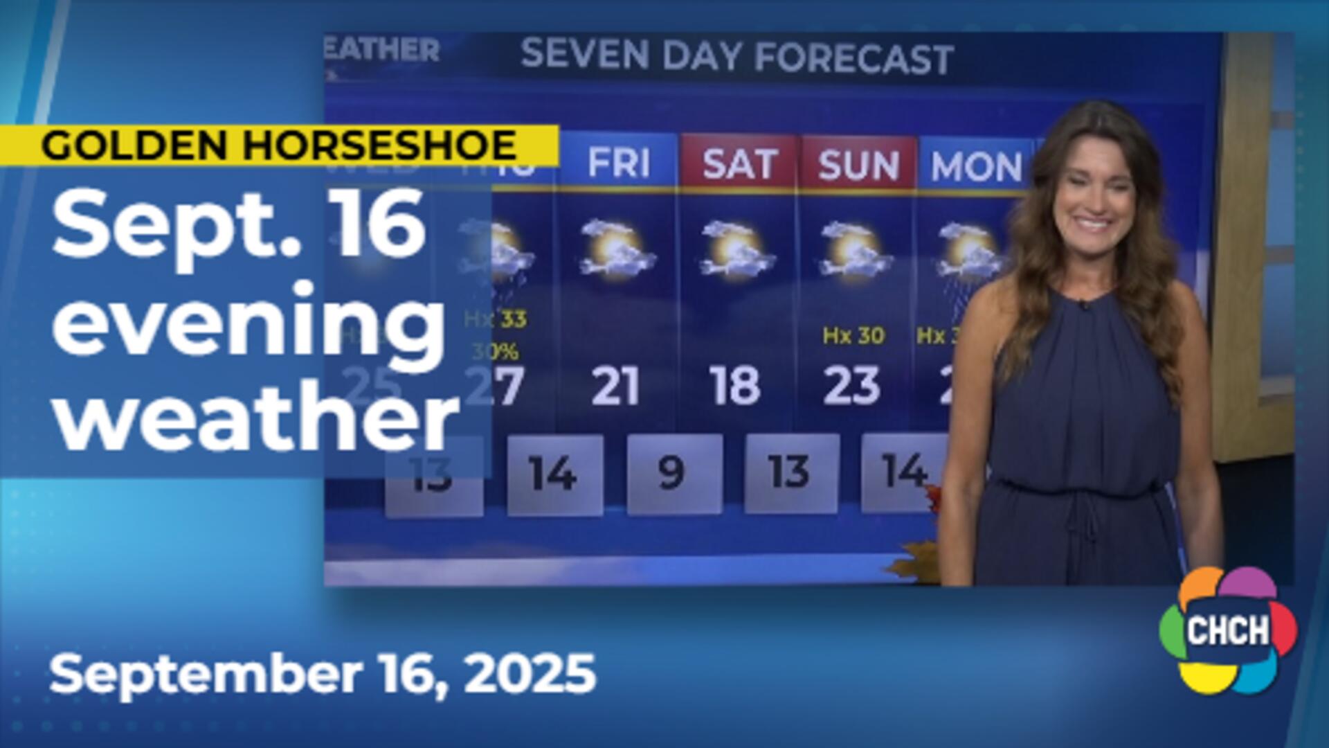 Evening weather forecast for Sept. 16