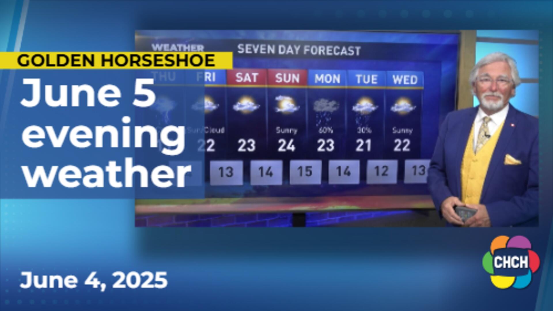 Evening weather forecast for June 4, 2025