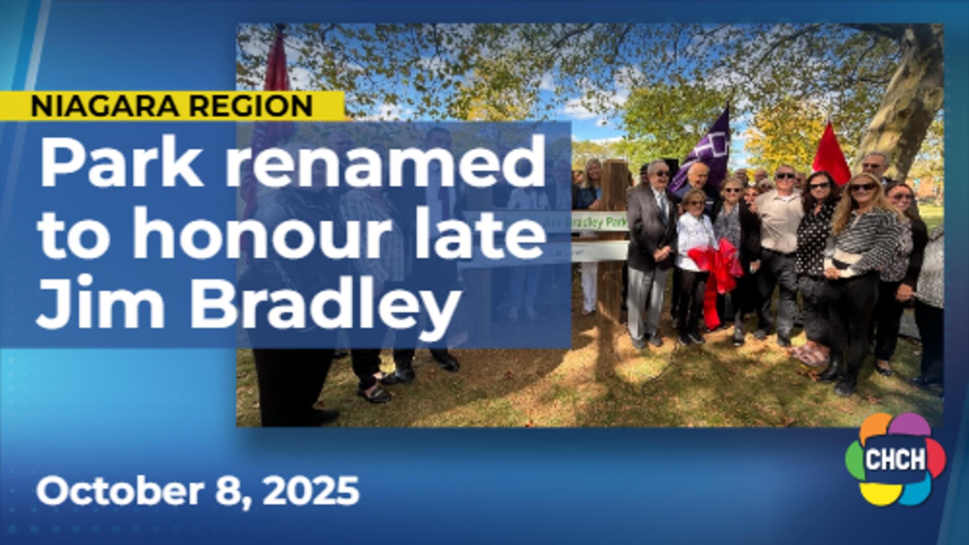 St. Catharines park renamed in honour of late Jim Bradley
