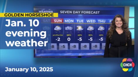 Evening weather forecast for January 10, 2025
