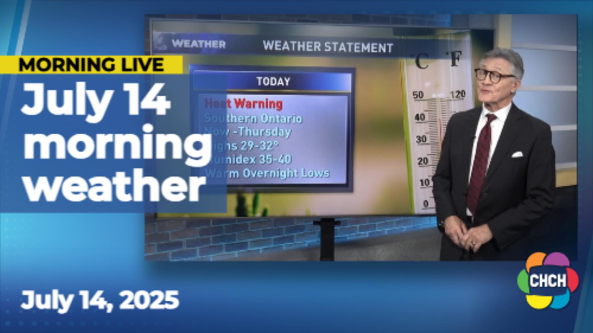 Morning weather forecast for July 14, 2025