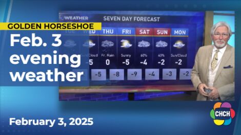 Evening weather forecast for February 3, 2025