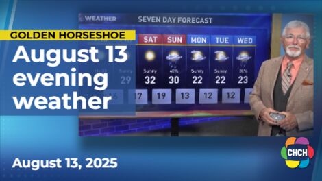 Evening weather forecast for August 13, 2025