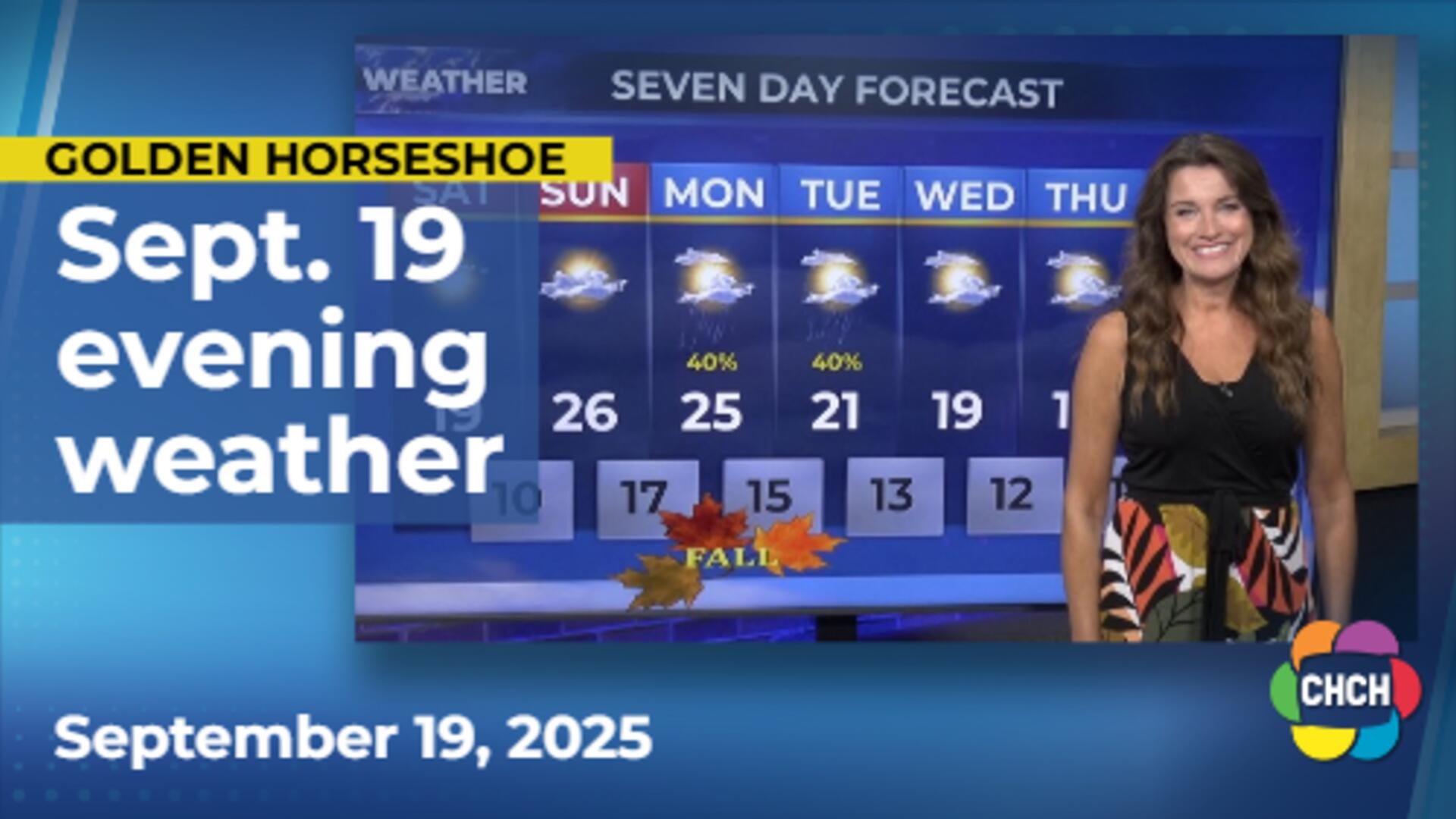 Evening weather forecast for Sept. 19
