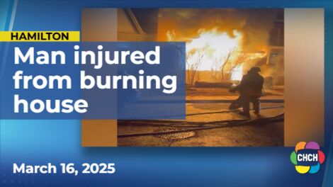 Man injured jumping from burning Hamilton house