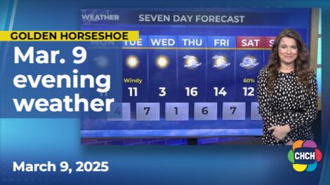 Evening weather forecast for March 9, 2025
